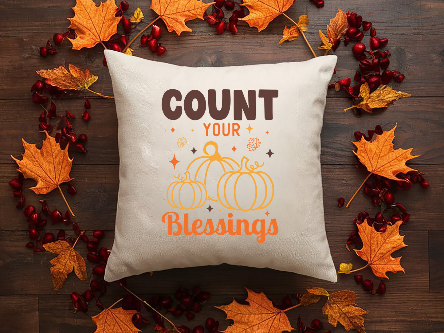 Count Your Blessings - Cute Thanksgiving SVG