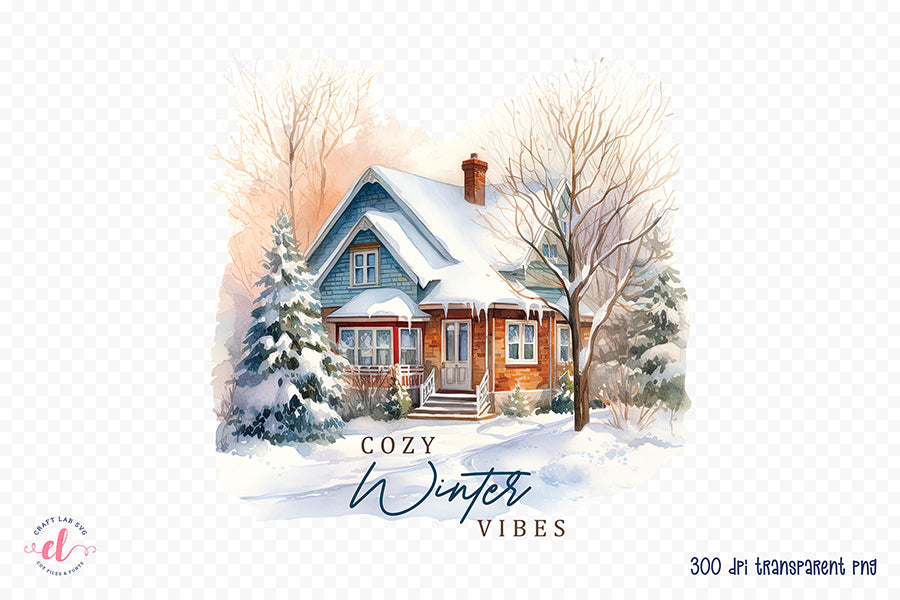 Cozy Winter Vibes PNG | Sublimation Tshirts Design