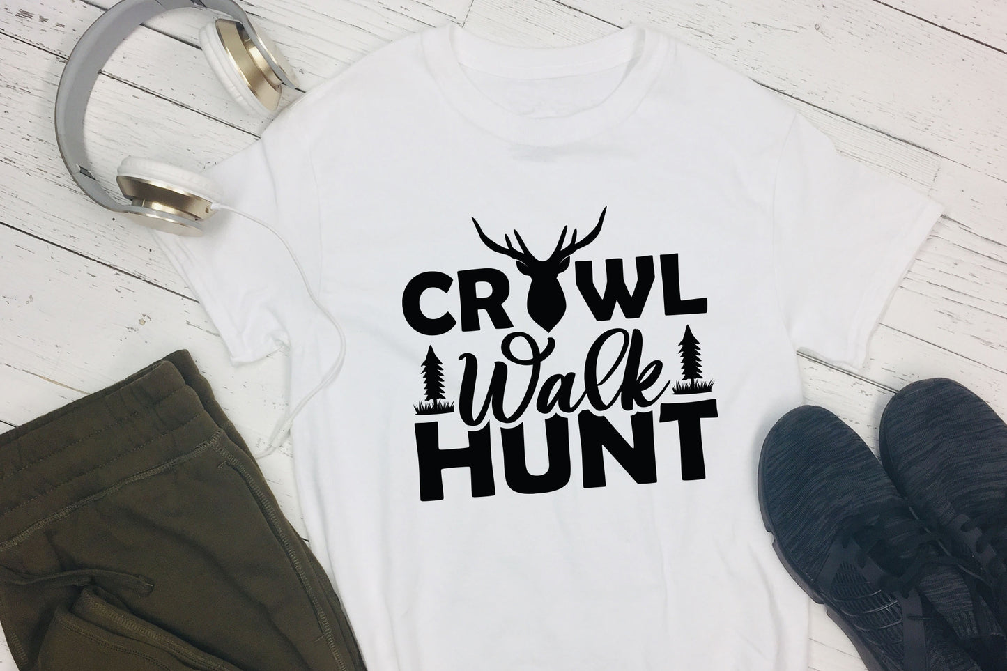 Crawl Walk Hunt, Hunting Life SVG