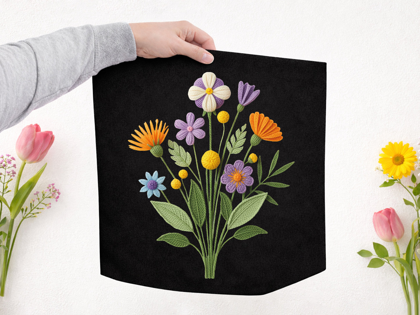 Crochet Wildflower Sublimation Print Design