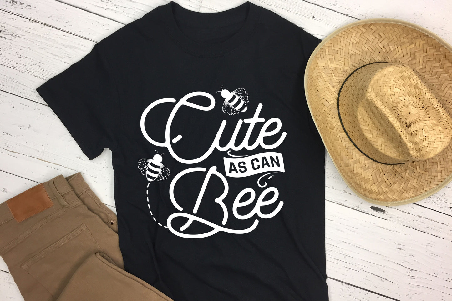Cute as can Bee SVG Vector