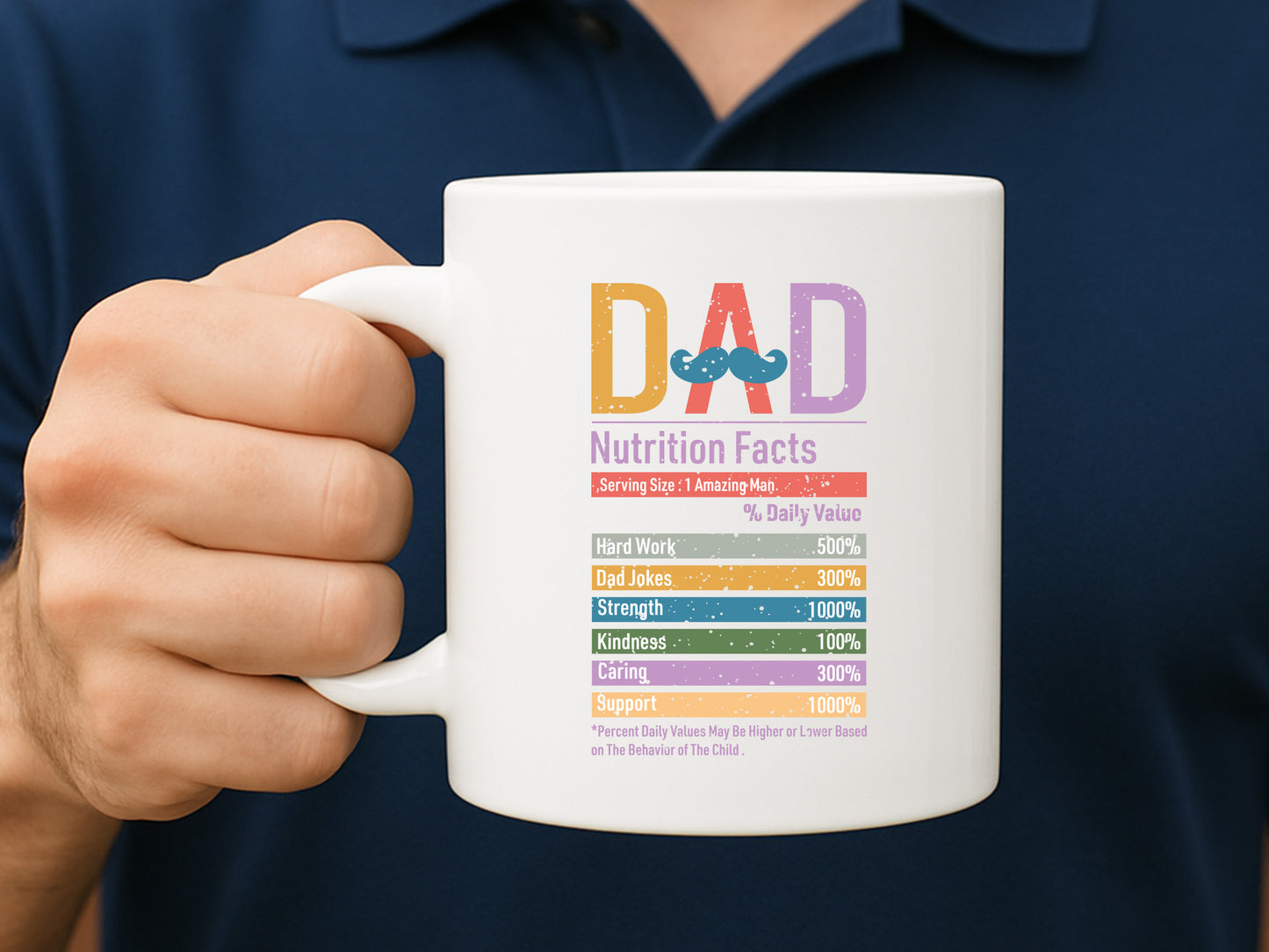 Dad Nutrition Facts, Fathers Day Sublimation