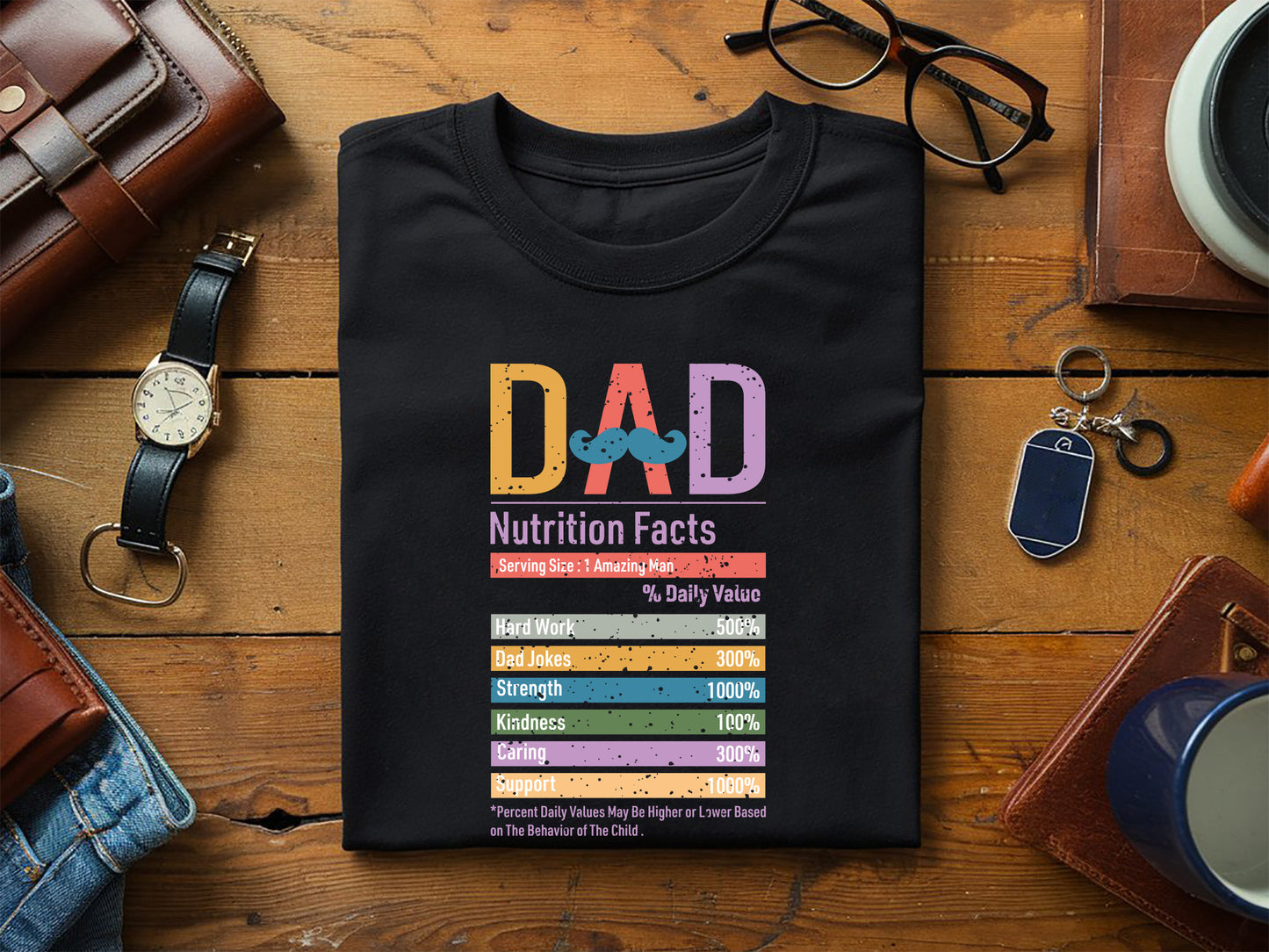Dad Nutrition Facts, Fathers Day Sublimation
