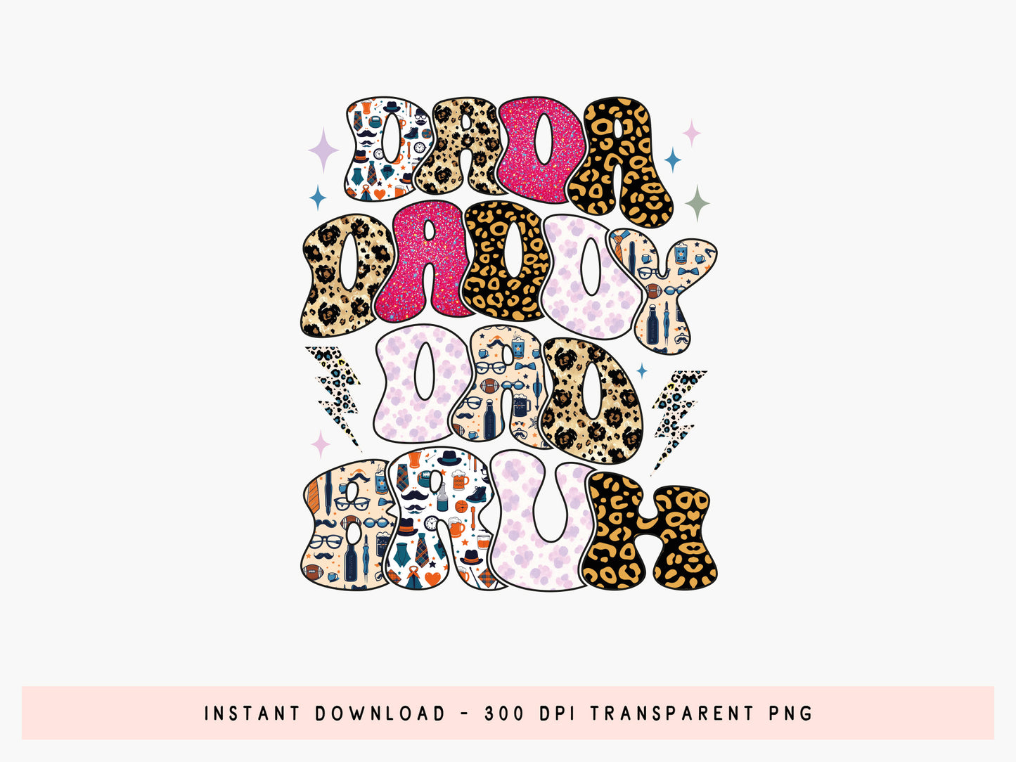 Dada Daddy Dad Bruh Sublimation Design