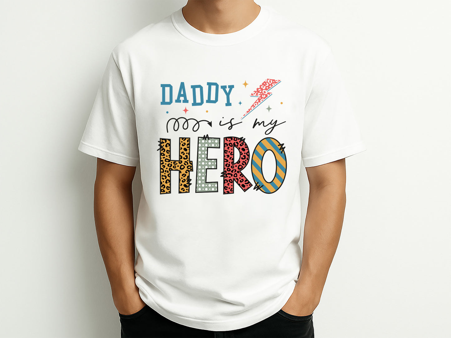Daddy Is My Hero, Fathers Day Sublimation PNG