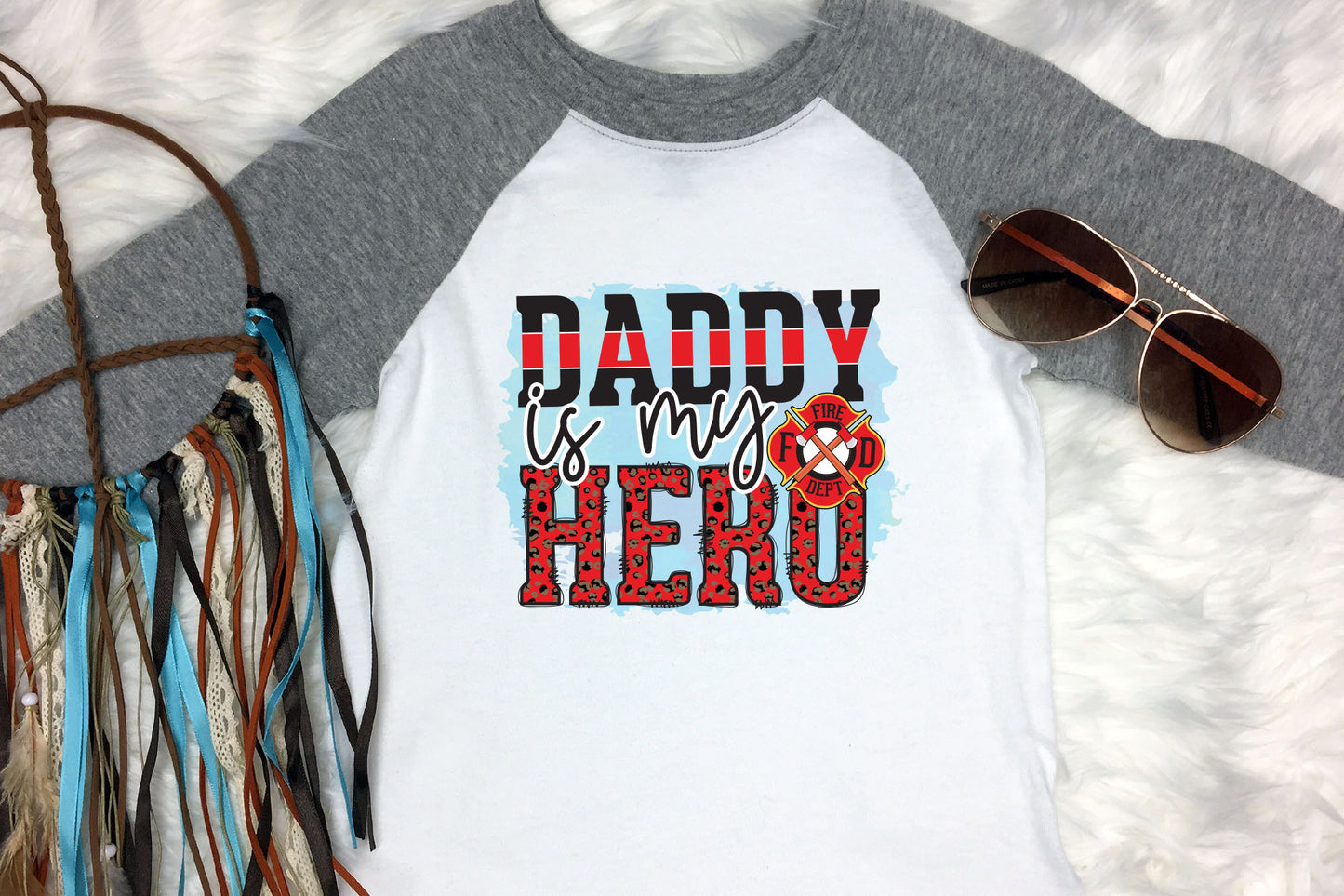 Daddy is My Hero, Firefighter PNG Sublimation
