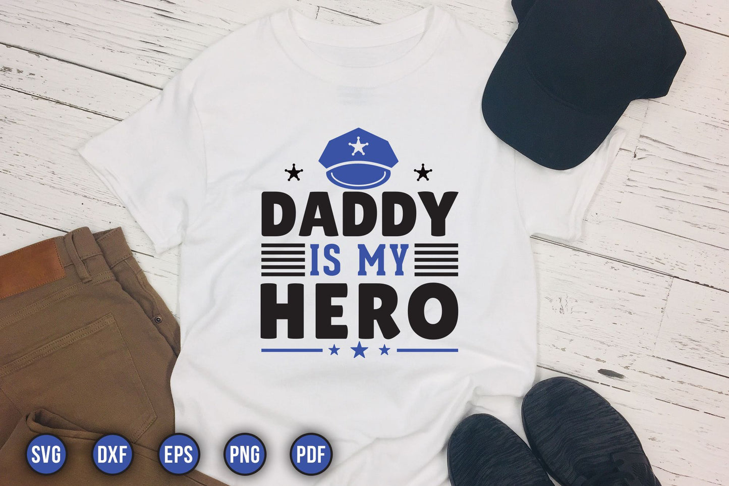 Daddy is My Hero, Police Saying SVG