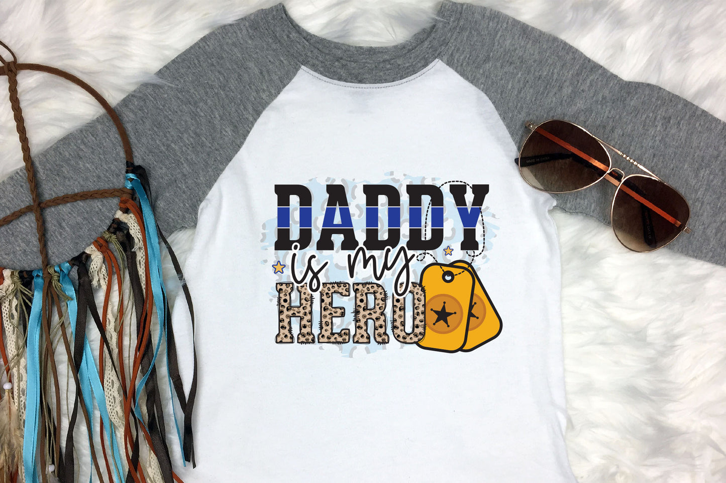 Daddy is My Hero, Police Sublimation PNG