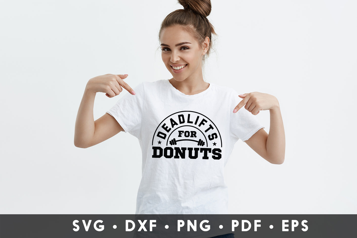 Deadlifts for Donuts, Workout SVG Vector