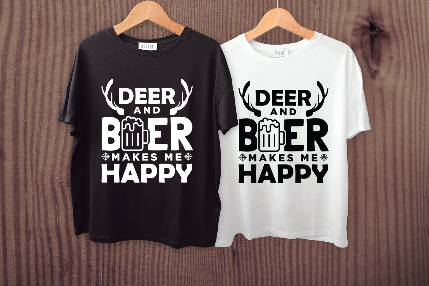 Deer and Beer Makes Me Happy, Hunting SVG