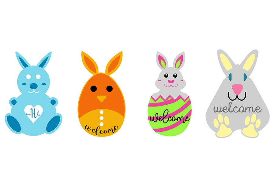 Easter Bunny Door Hanger - SVG Bundle
