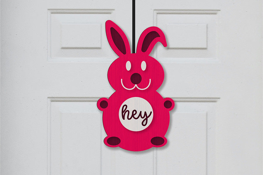 Easter Bunny Door Hanger - SVG Bundle