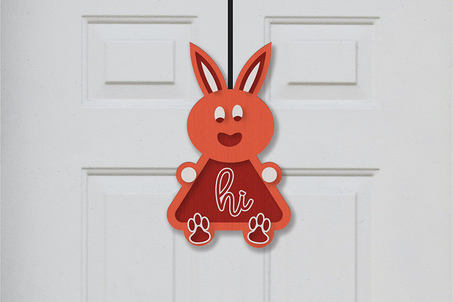 Easter Bunny Door Hanger - SVG Bundle
