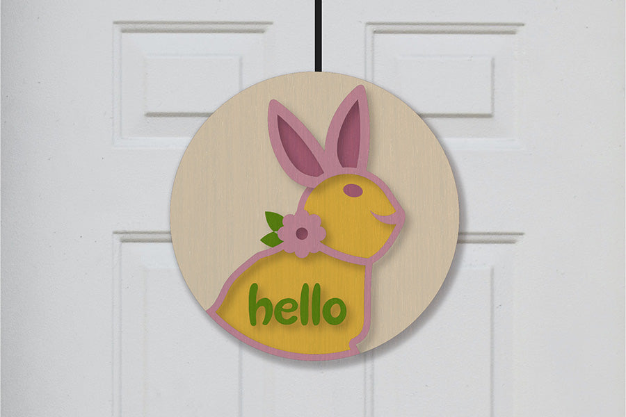 Easter Bunny Door Hanger - SVG Bundle