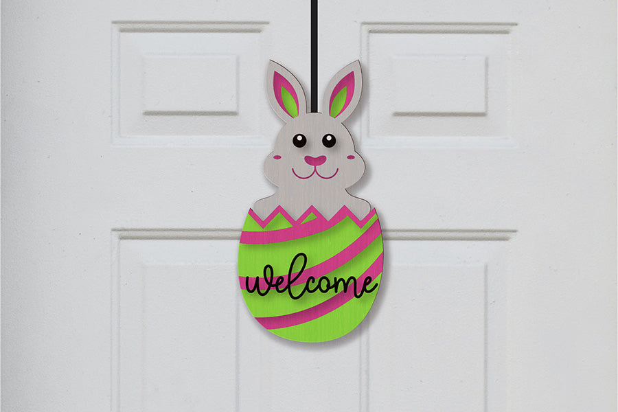 Easter Bunny Door Hanger - SVG Bundle