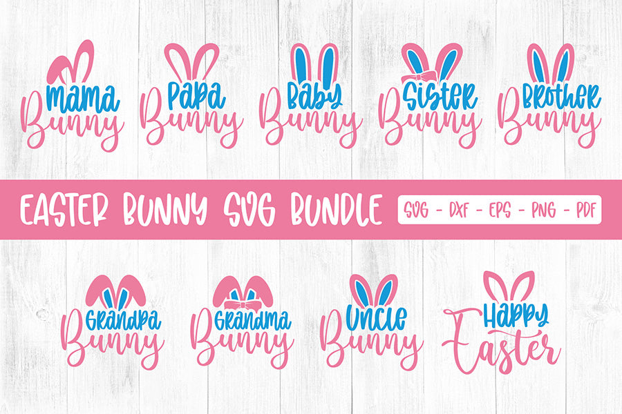 Easter Bunny Names - SVG Design Bundle