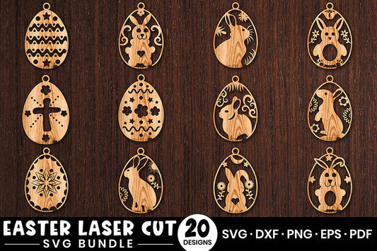 Easter SVG Bundle - 20 Laser Cut Files