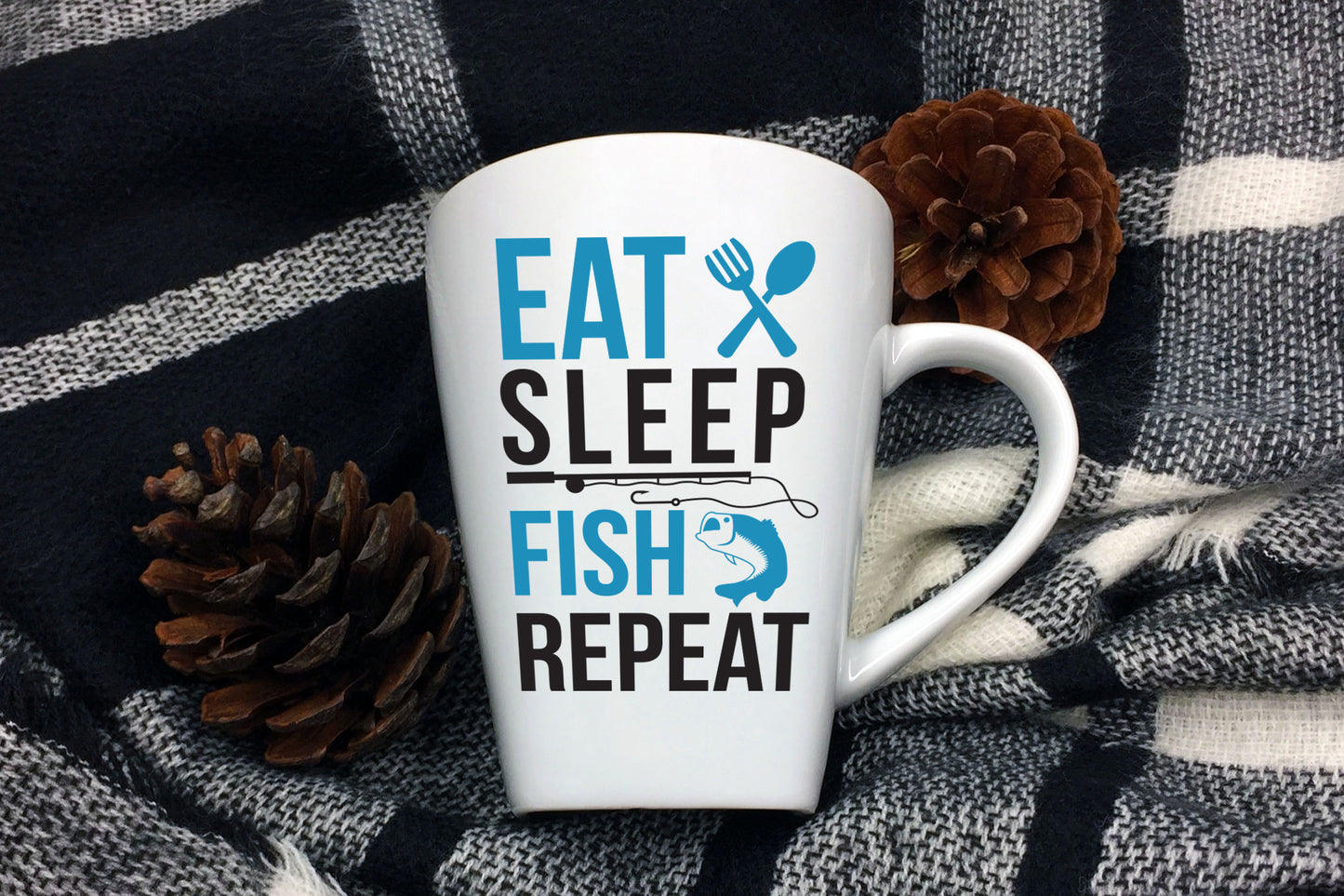 Eat Sleep Fish Repeat, Fishing SVG Design