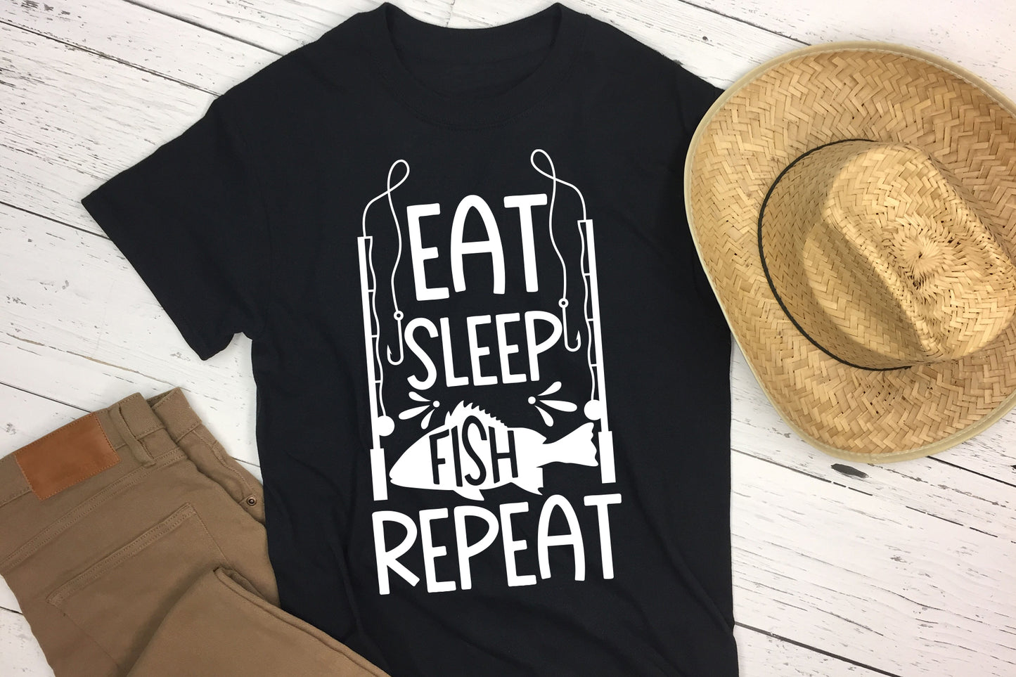 Eat Sleep Fish Repeat, Fishing SVG Funny