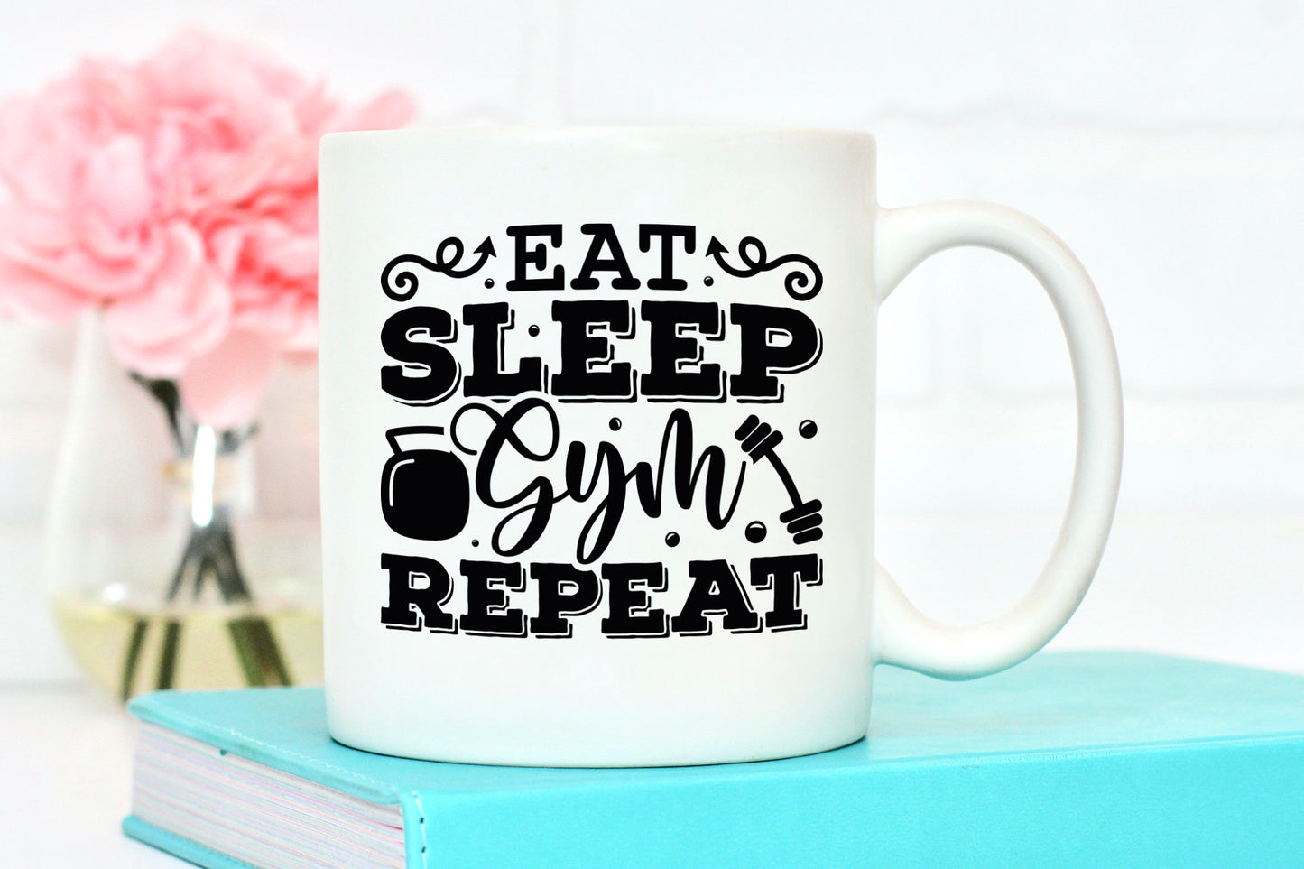 Eat Sleep Gym Repeat, Workout Shirt SVG