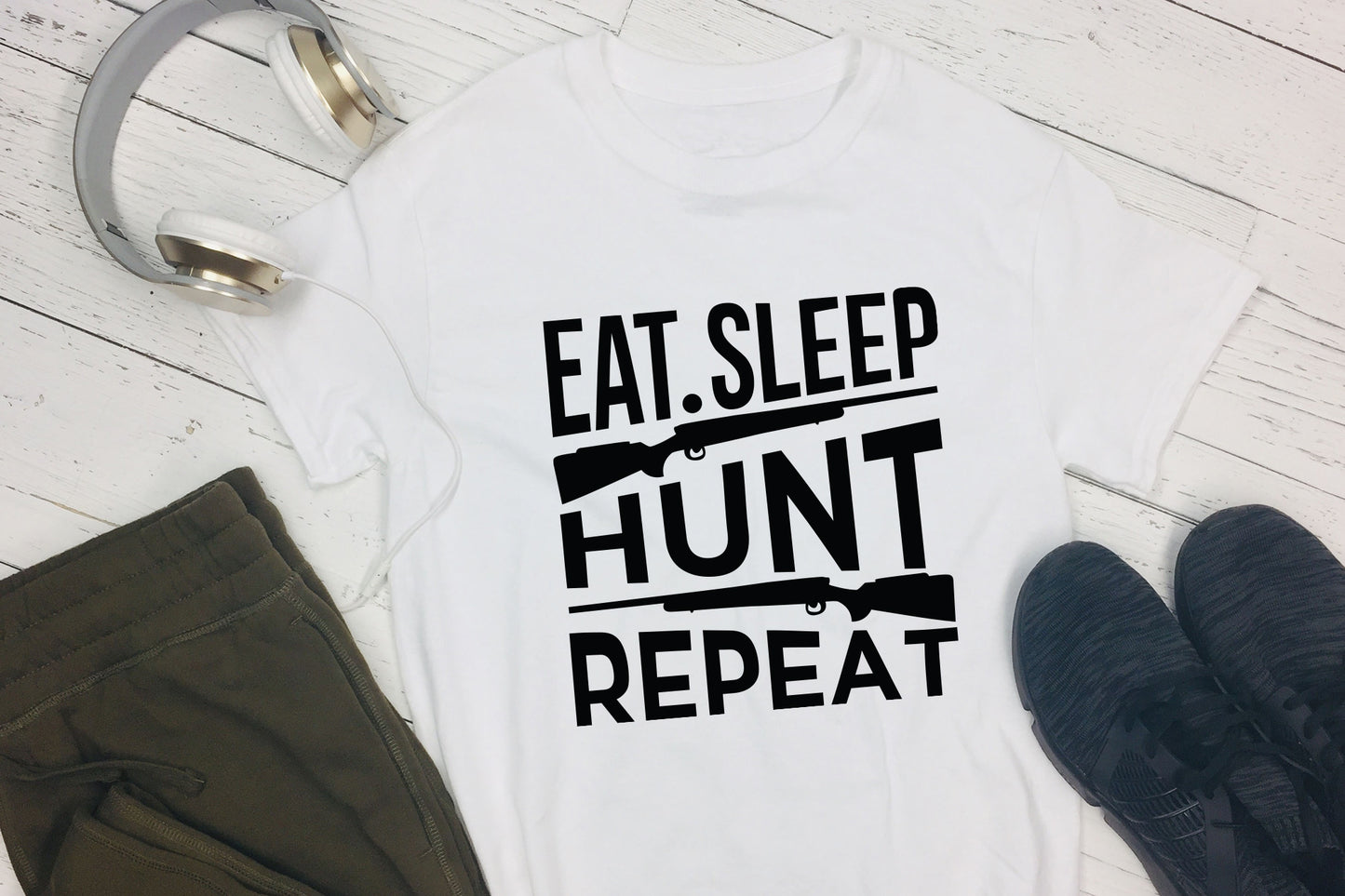Eat Sleep Hunt Repeat, Hunting SVG Vector