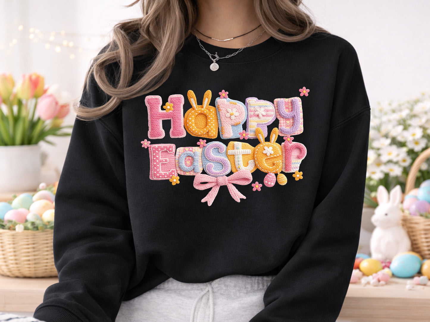 Embroidery Happy Easter Sublimation Transfer