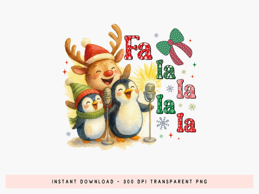 Fa La La La La, Coquette Christmas Sublimation Design