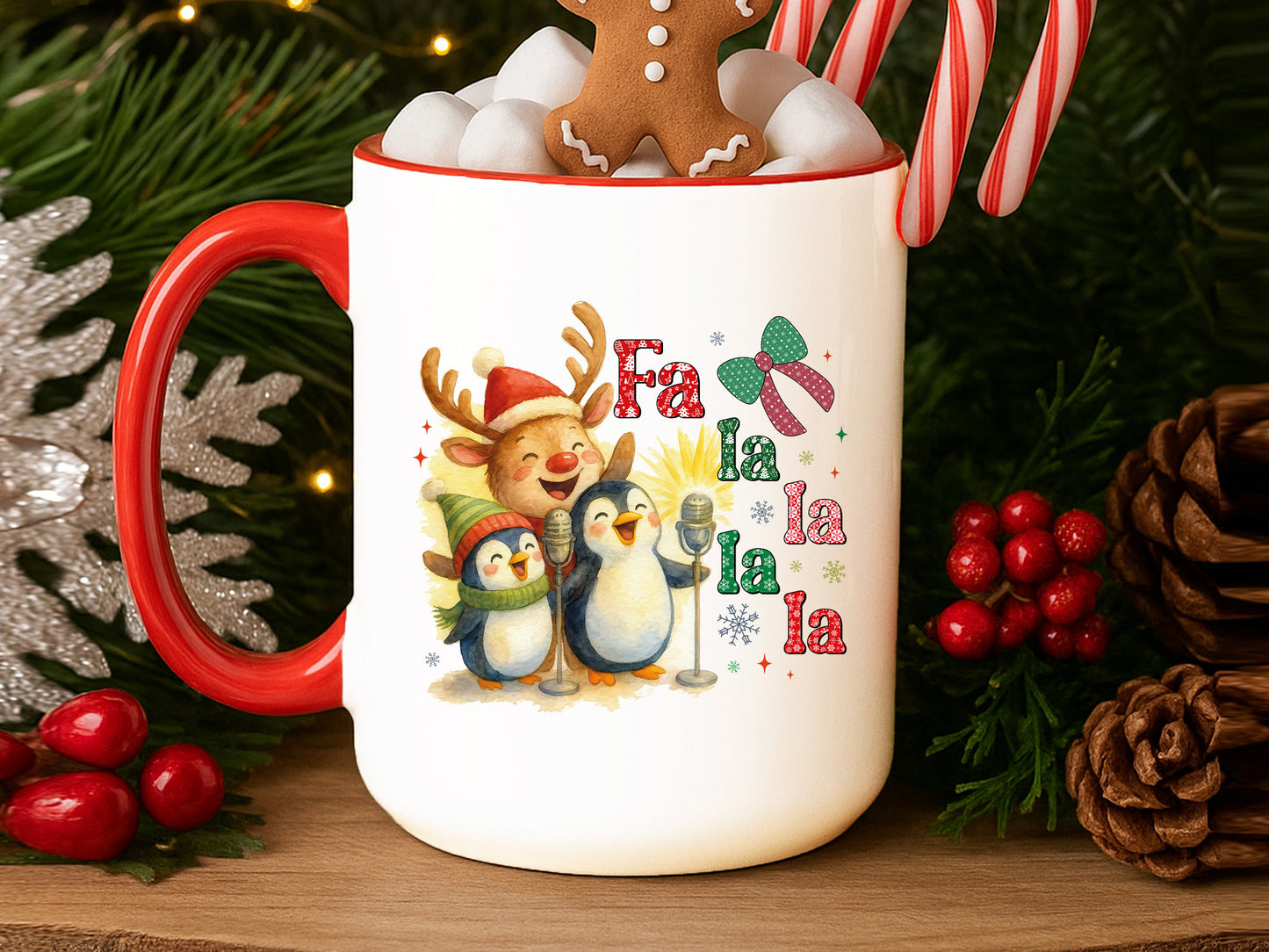 Fa La La La La, Coquette Christmas Sublimation Design