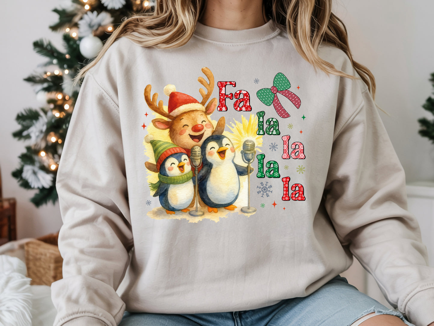 Fa La La La La, Coquette Christmas Sublimation Design