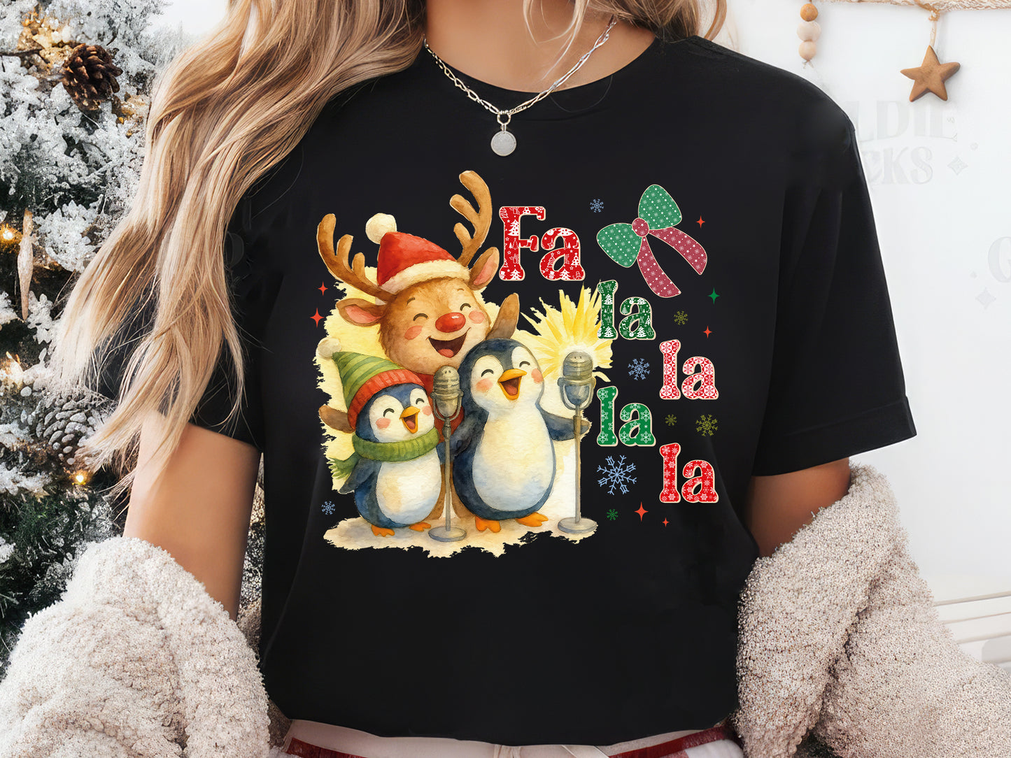 Fa La La La La, Coquette Christmas Sublimation Design