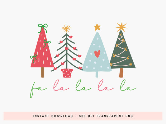 Fa La La La La, Coquette Christmas Tree Sublimation