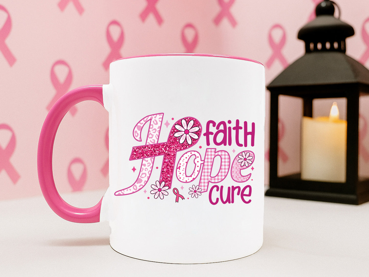 Faith Hope Cure - Preppy Breast Cancer Sublimation