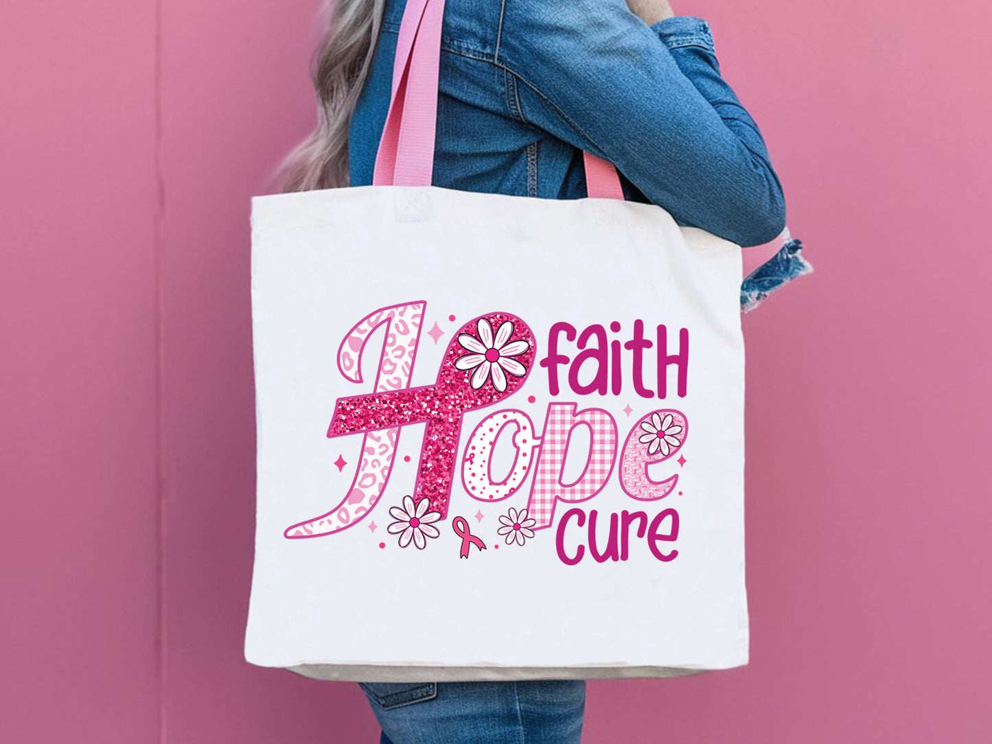 Faith Hope Cure - Preppy Breast Cancer Sublimation