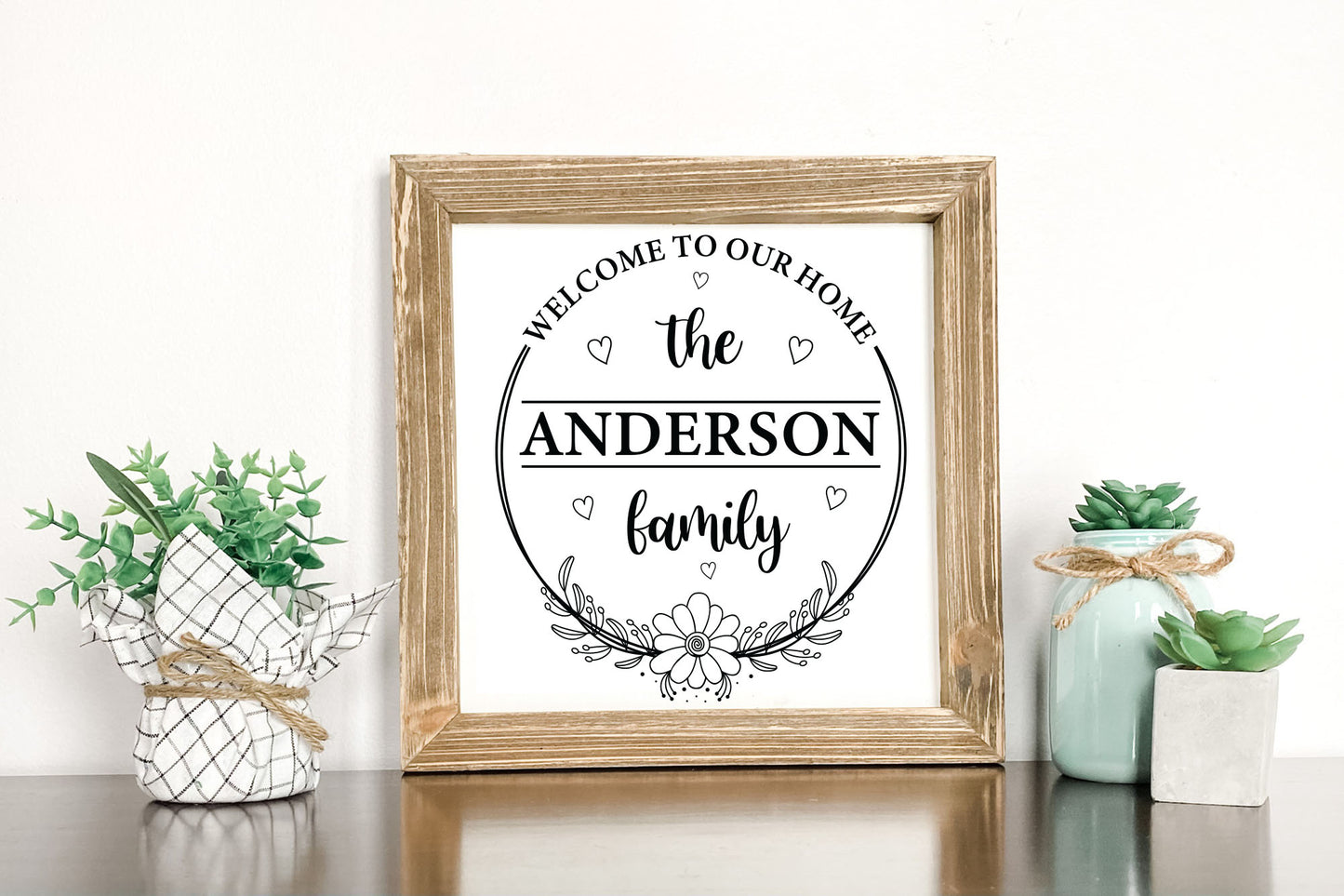Family Name Monogram Sign Making SVG