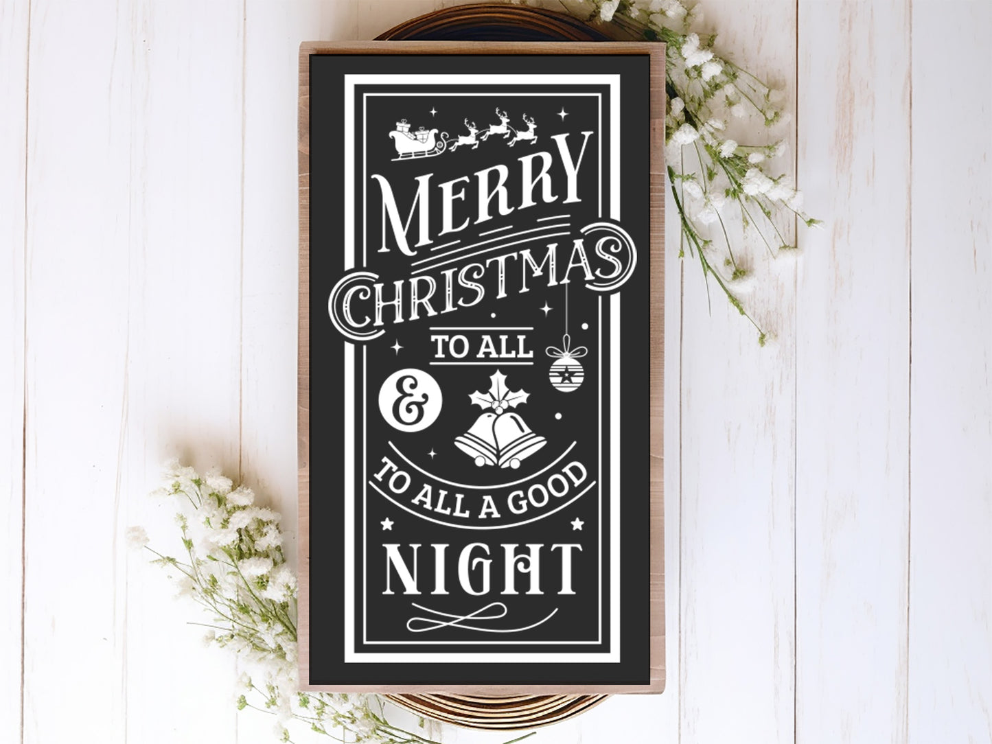 Farmhouse Merry Christmas To All Sign SVG File