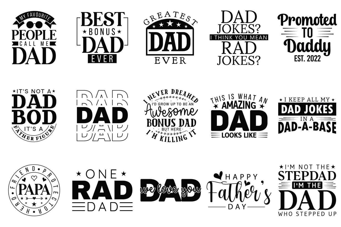 Father's Day SVG Cut File Bundle