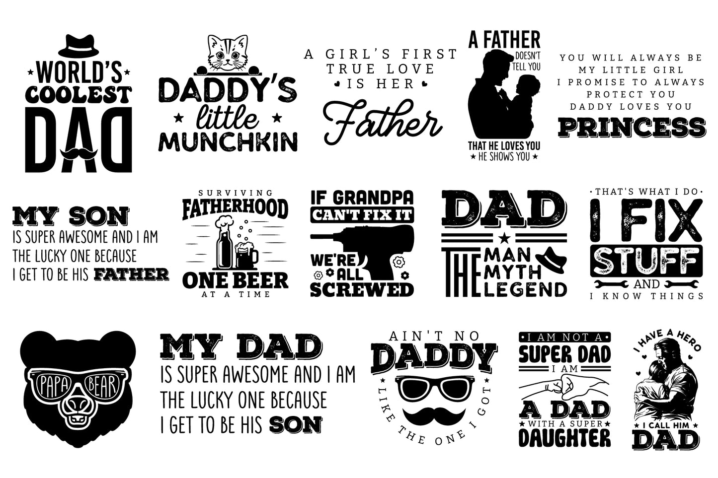 Fathers Day SVG Designs Bundle