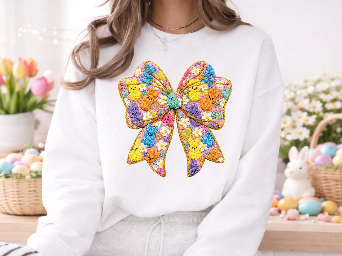 Faux Bunny Chick Coquette Easter Sublimation