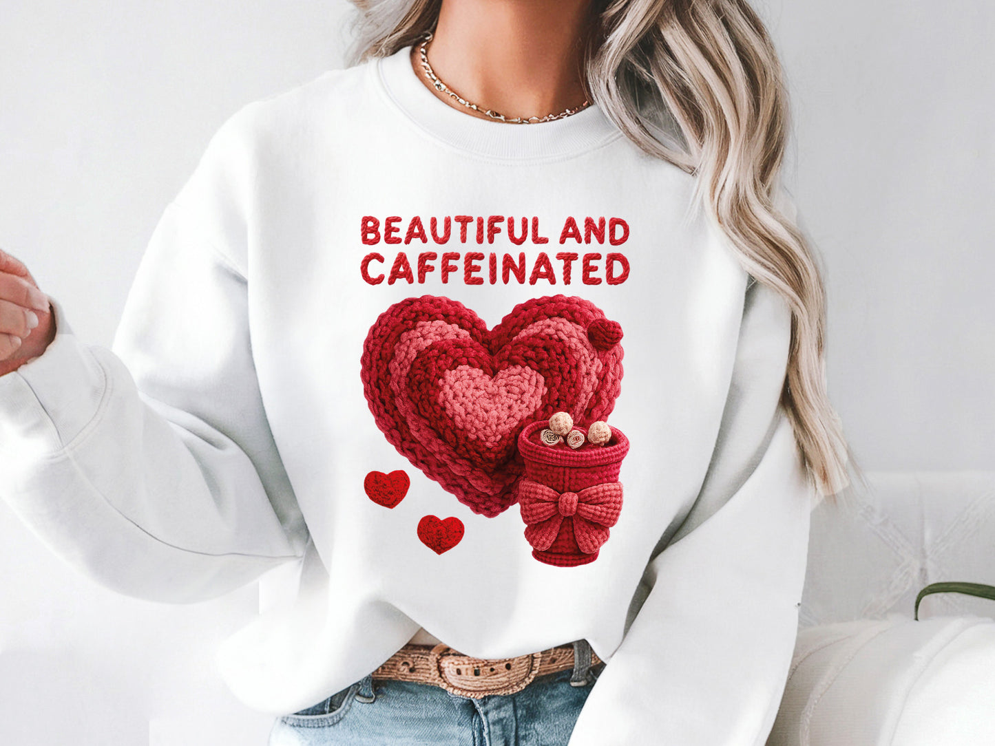 Faux Yarn Lovely and Caffeinated Valentine Sublimation