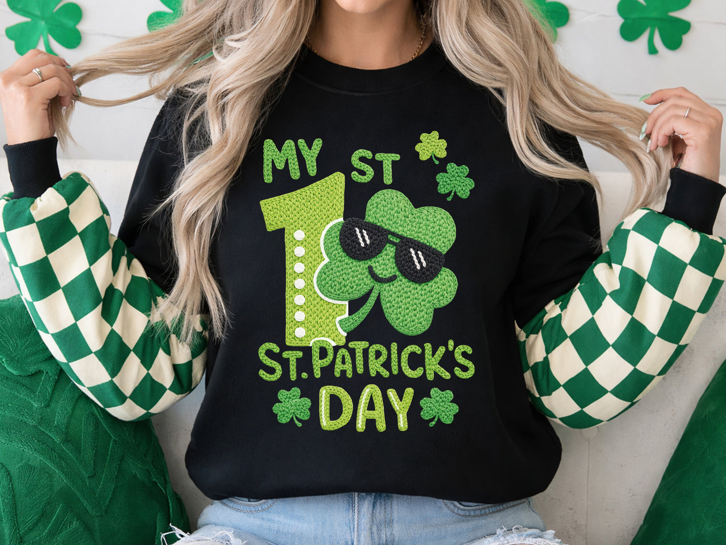 Faux Yarn My 1st St Patrick's Day Sublimation