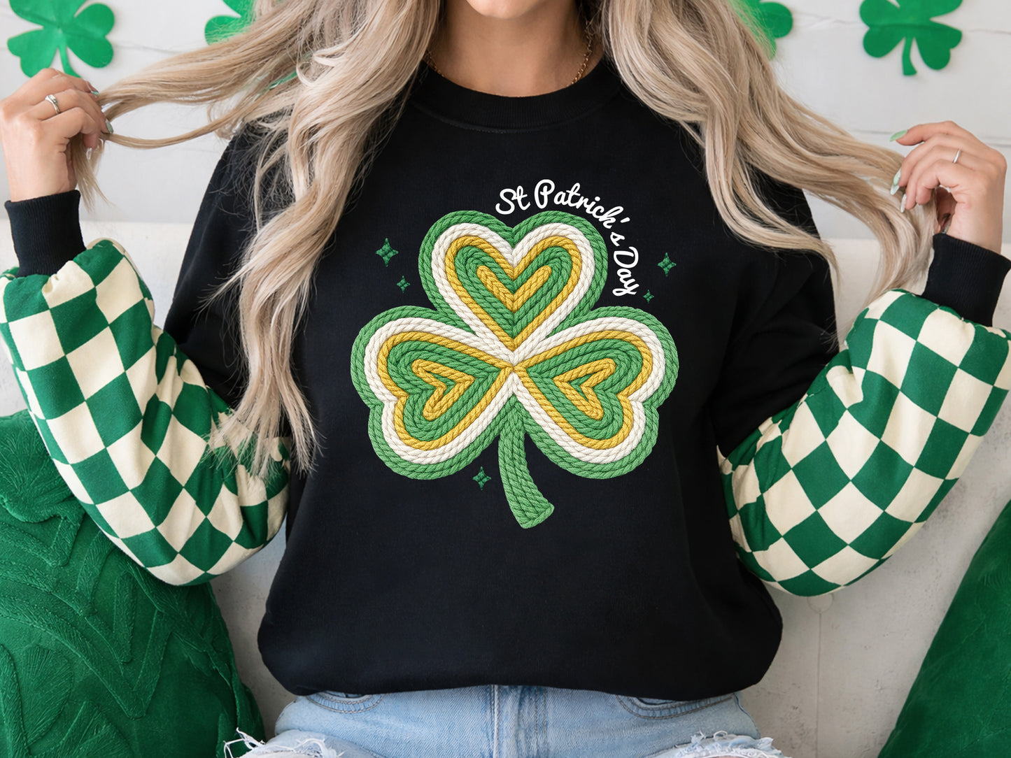 Faux Yarn St Patrick's Day Sublimation Print
