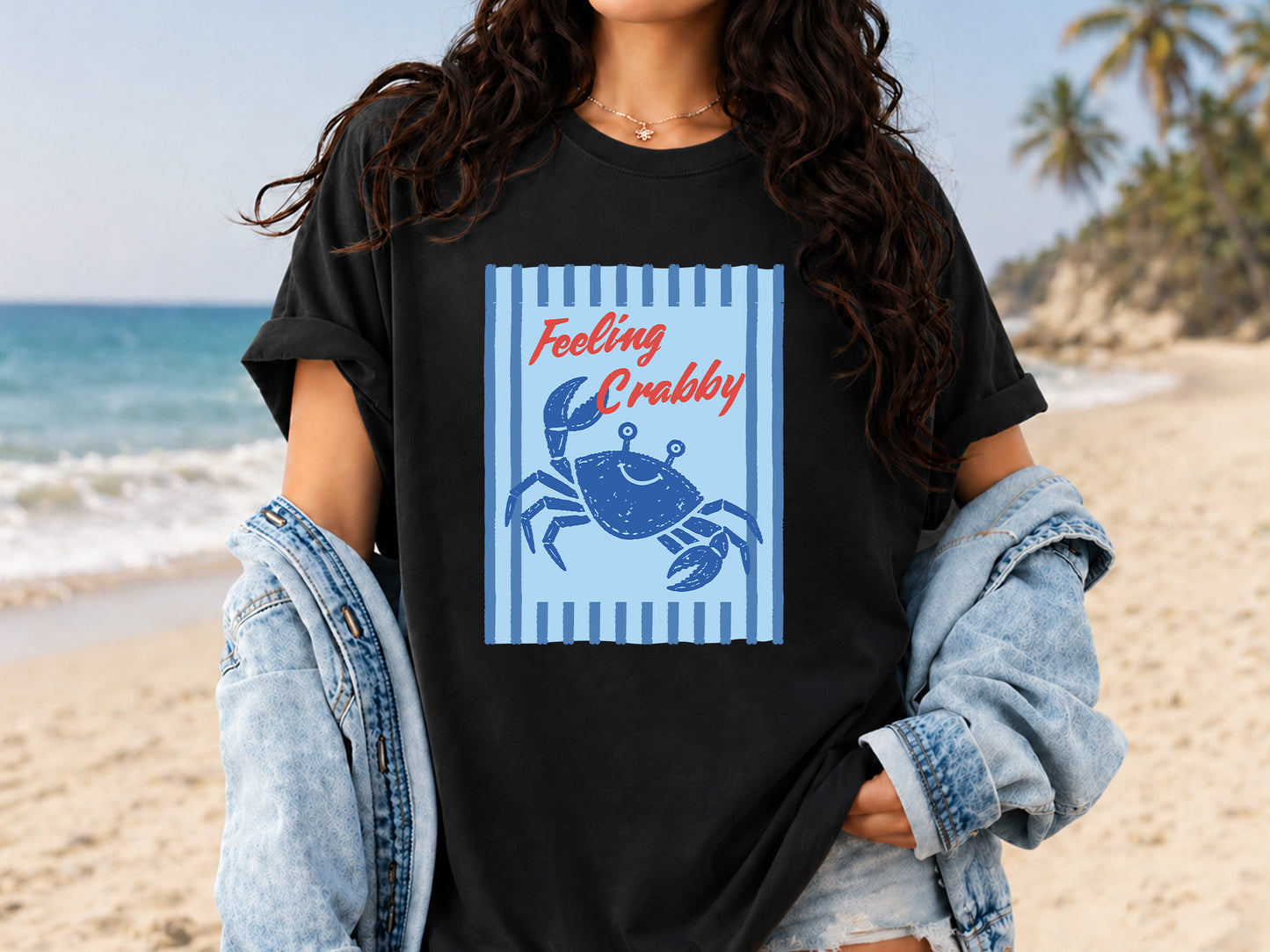 Feeling Crabby, Coastal Summer Sublimation PNG