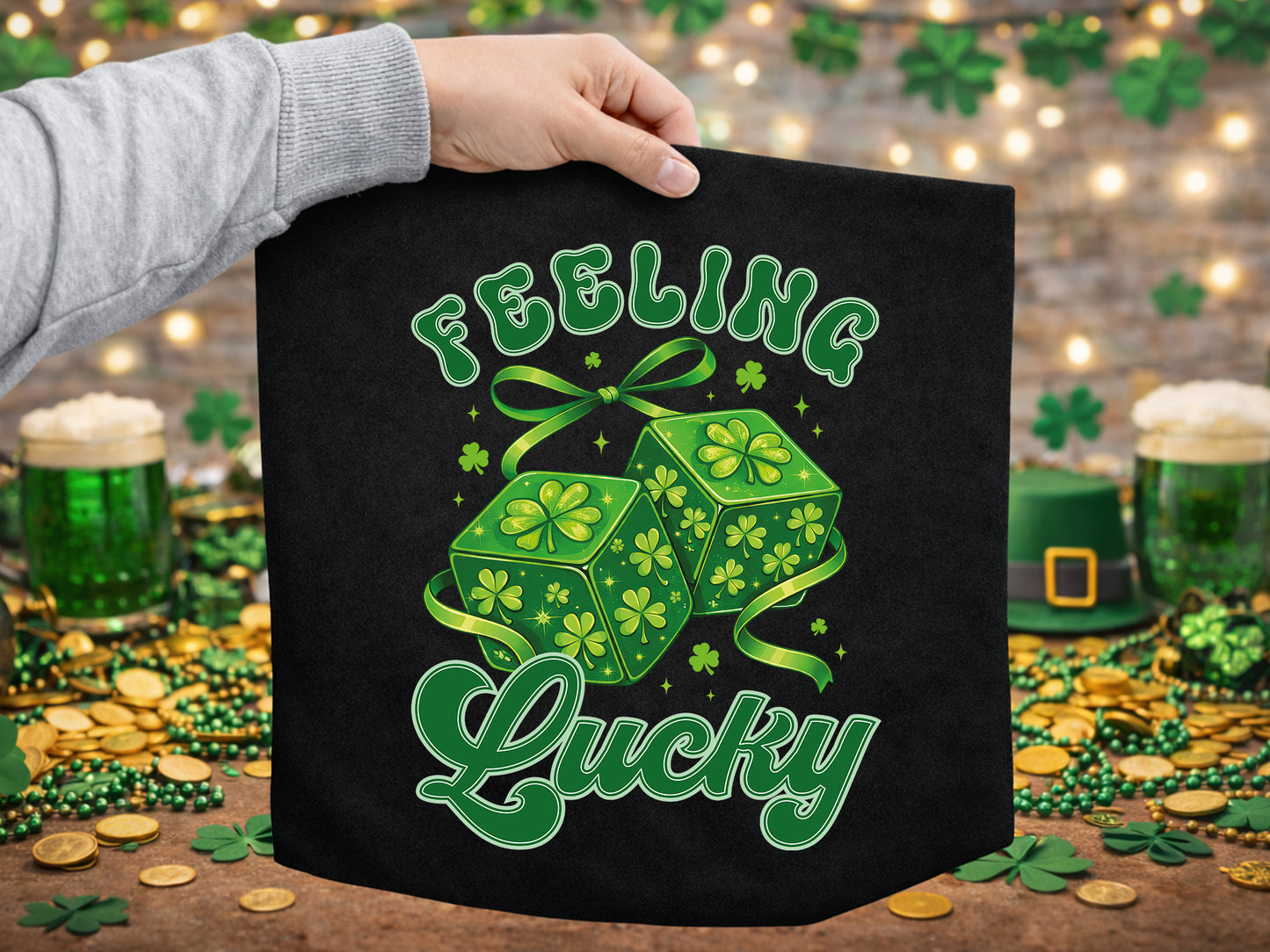 Feeling Lucky, Preppy St Patrick's Day Sublimation