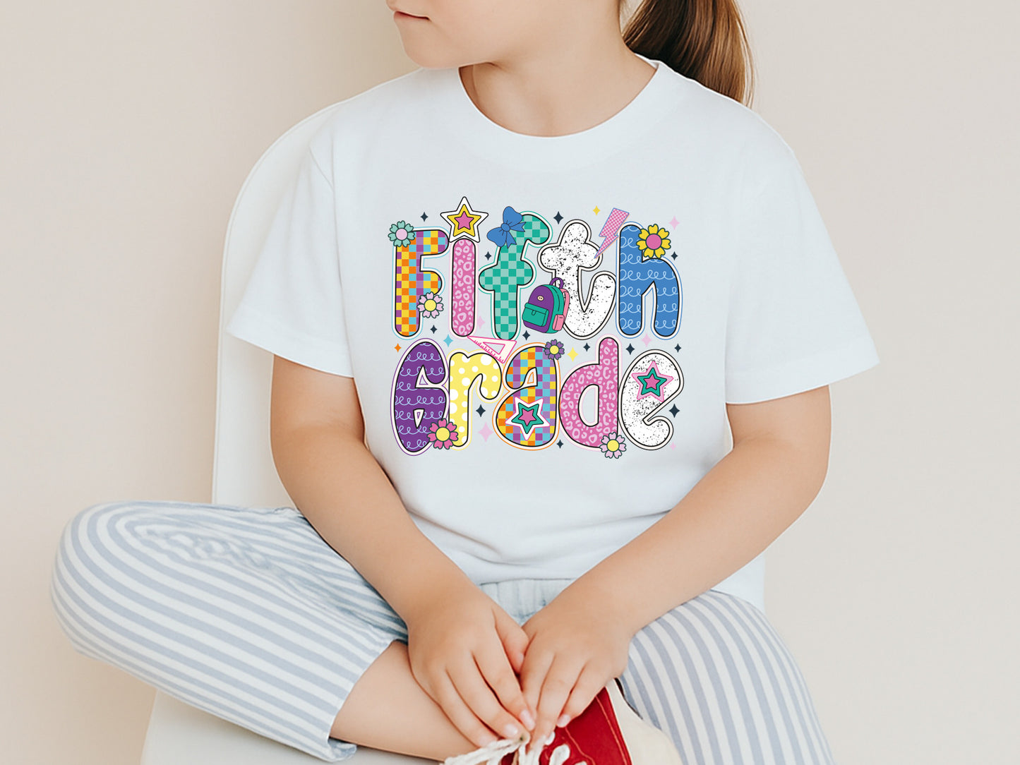 Fifth Grade, Back to School Preppy Sublimation
