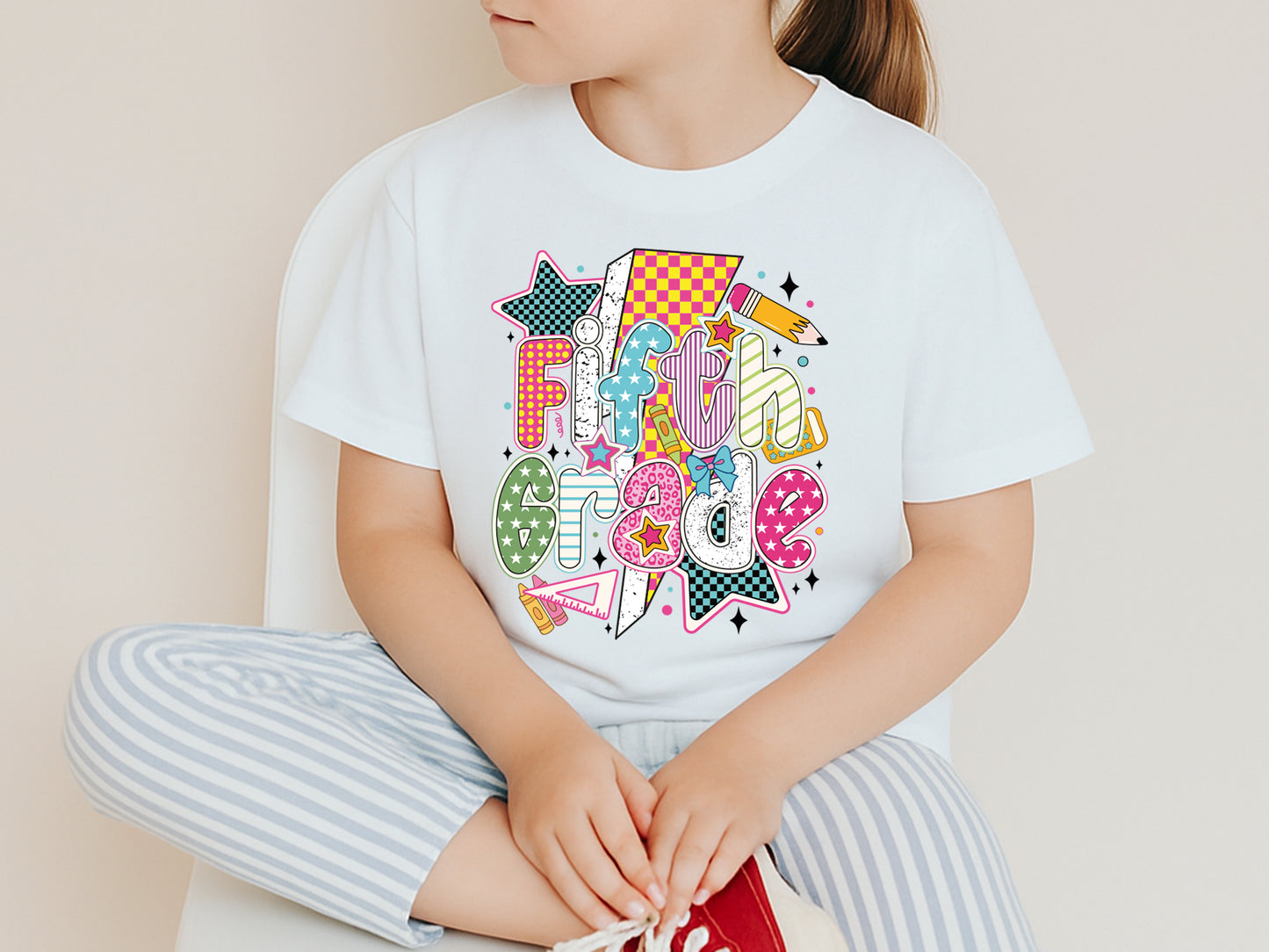 Fifth Grade, Preppy Back to School Sublimation
