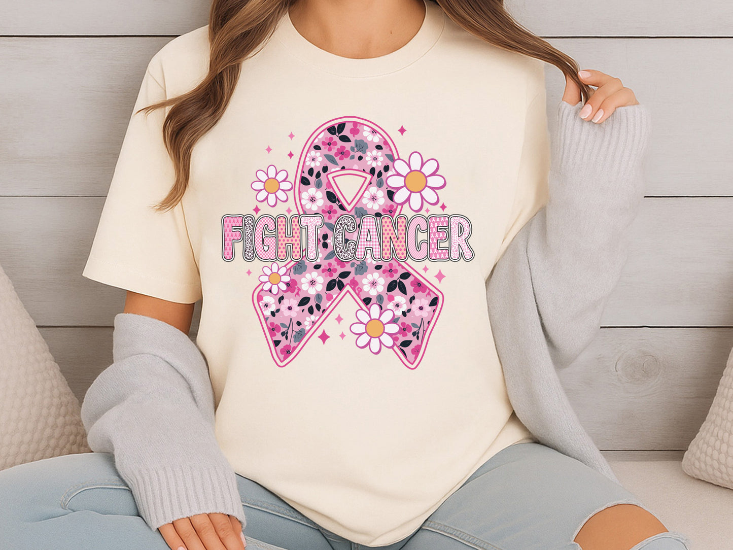 Fight Breast Cancer Preppy Sublimation Transfer