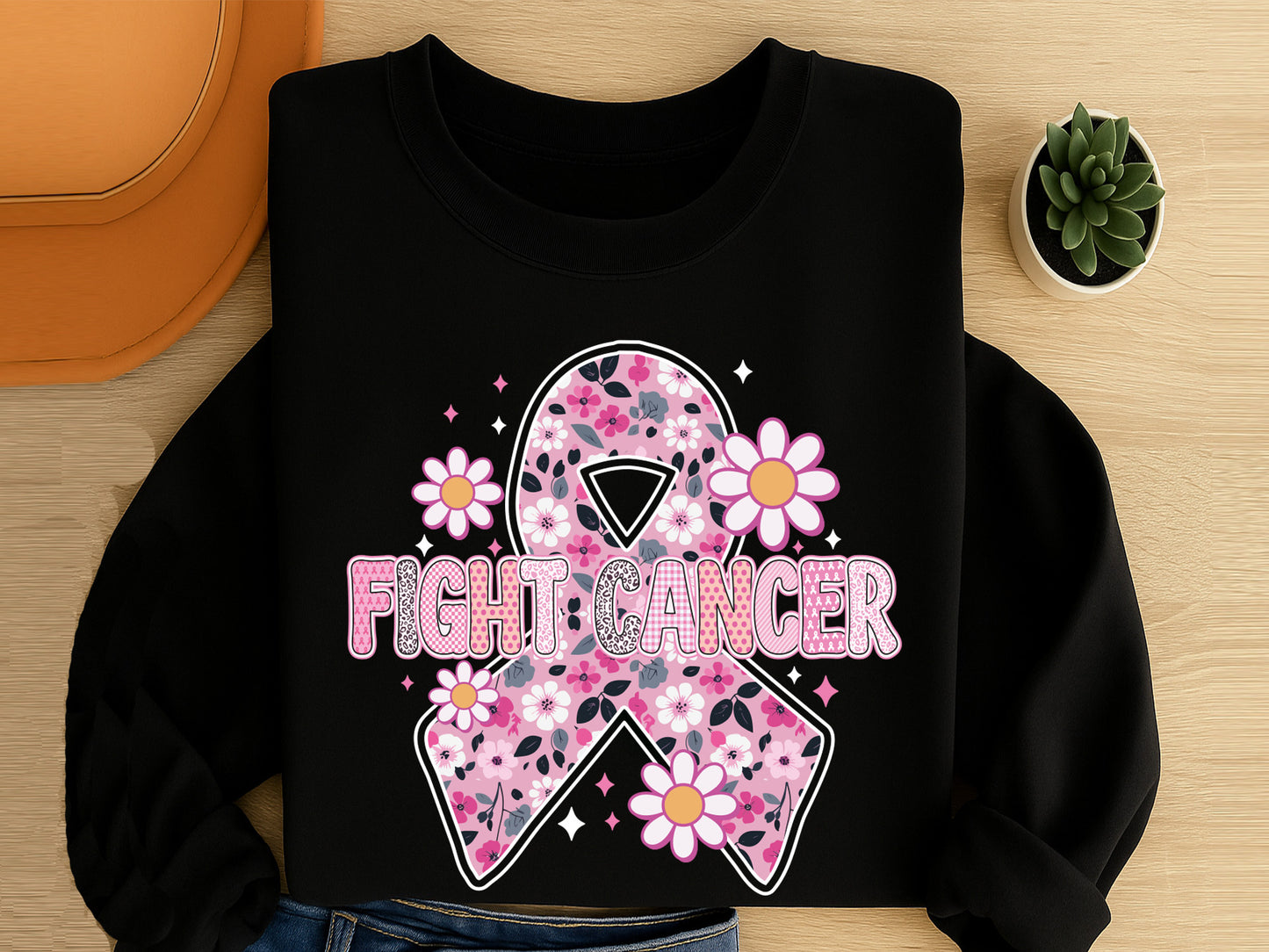 Fight Breast Cancer Preppy Sublimation Transfer
