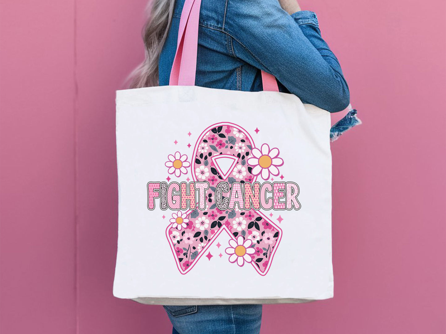 Fight Breast Cancer Preppy Sublimation Transfer