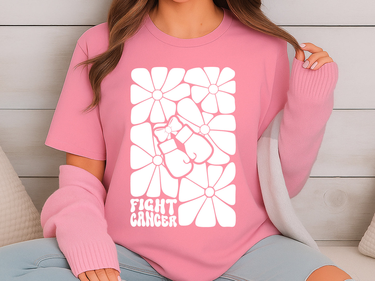 Fight Cancer Boho Floral SVG Cut File