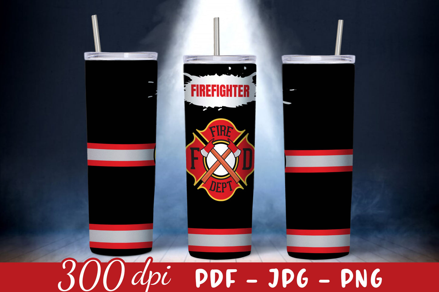 Firefighter 20oz Tumbler Wrap Sublimation